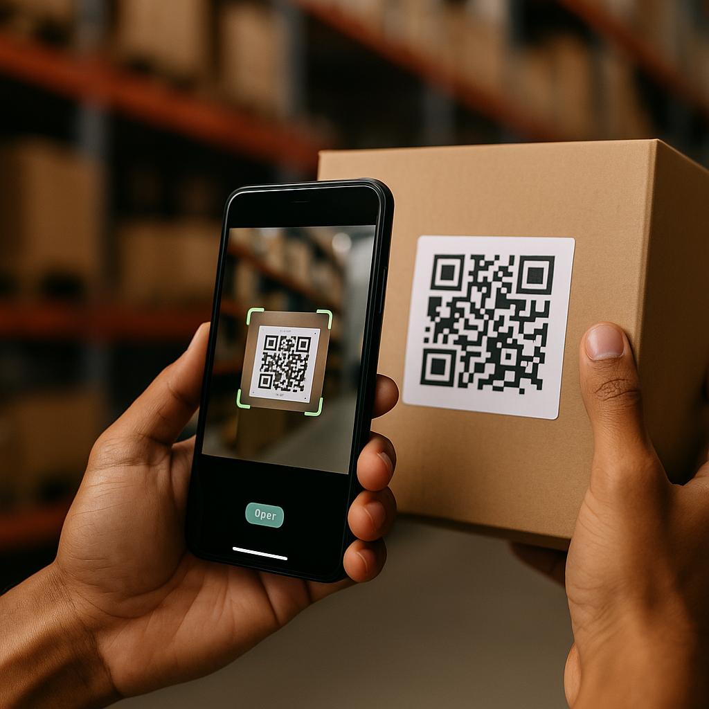 Scanning a QR code with a phone